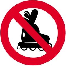 Modellbeispiel: Sonderschild, Inline-Skates verboten (Art. 14951)