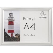 Exacompta Wandplakatrahmen A1/A2/A3/A4 Aluminium/Acryl, transparent, f&uuml;r Wandbefestigung,