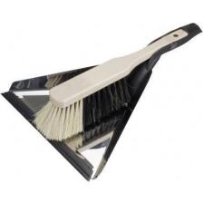 B&Uuml;MAG Kehrset, Kehrgarnitur, Edelstahl, silber, Besen und B&uuml;rste, 26 x 8 x 36 cm