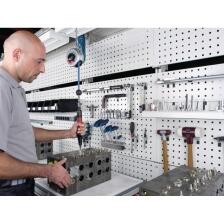 Lochplatte B457xL495/990/1485/1981mm lichtgrau/enzianblau/grau/antrazitgrau BOTT, stabil,