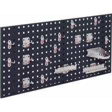 Lochplatte 450x1000mm grau 18 tlg, flexibel, pulverbeschichtet, ideal f&uuml;r W&auml;nde oder