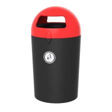 Modellbeispiel: Abfallbehälter -Metro Dome- schwarz / rot Art. (37705)