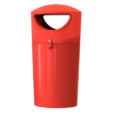 Modellbeispiel: Abfallbehälter -Metro Hooded- in rot (Art. 37701)