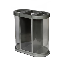 Modellbeispiel: Abfallbehälter -Pro 8- in silber-transparent (Art. 35646)