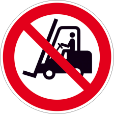 Modellbeispiel: Verbotszeichen Für Flurförderzeuge verboten (Art. 90.9453)