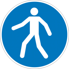 Modellbeispiel: Gebotsschild Für Fußgänger (Art. 90.9456)
