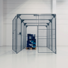 Anwendungsbeispiel: Lagerbox -Cage- aus Stahl, pulverbeschichtet (Art. 39832-01)