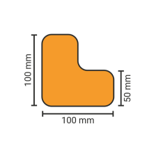 Technische Ansicht: Lagerplatzkennzeichnung -WT-5029- L-Stücke für Tiefkühlbereiche (Art. 39529)
