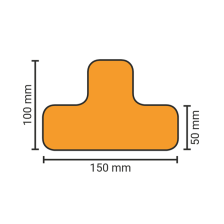 Technische Ansicht: Lagerplatzkennzeichnung -WT-5029- T-Stücke für Tiefkühlbereiche (Art. 39534)