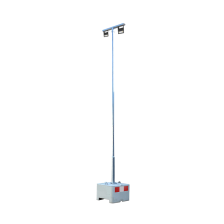 Anwendungsbeispiel: Lampenmast aus Stahl (Art. 353160) - ohne Beton-Aufstellvorrichtung, Lampen und Lampentraverse