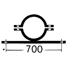 Technische Ansicht: Rohrschelle 700 mm (Art. 90.2795)