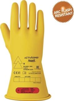 Elektrikerschutzhandschuh ActivArmr RIG011Y, Gr. 8-11, gelb, 1000 V, Lichtbogenüberschlagschutz, EN 
