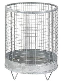 Abfallbehälter 'Nr. 5' 63 Liter aus Drahtgitter mit Stahlblechboden