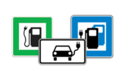 E-Tankstellen-Schilder