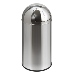 Abfallbehälter -Push Bin- 40 Liter aus Edelstahl, feuerfest
