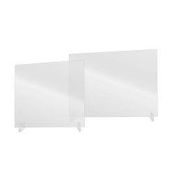 Hygiene-Trennwand -Clear- ohne Durchreiche, aus Acrylglas, Höhe 660 mm, Breite 800 oder 1000 mm