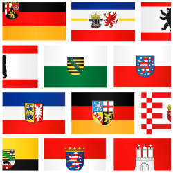 Landesflaggen Komplett-Set Bundesländer Deutschland inkl. Deutschland- u. Europaflagge