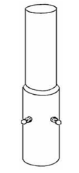 Rohrmast-Aufsetzer, für ø 89 und 108 mm