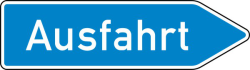 Verkehrszeichen 333 StVO, Ausfahrt von der Autobahn (Pfeilschild)