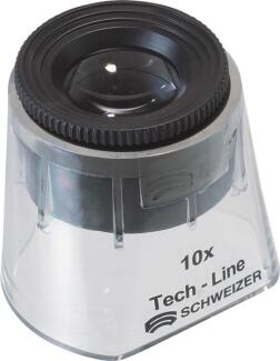 Standlupe Tech-Line 10x, Fix oder Vario, Linsen-Ø 30mm oder 22,8mm, schlagfester Kunststoff, ohne