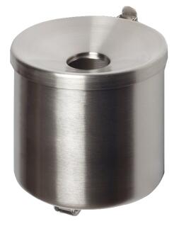 Wandascher 'Cubo Alberto' 0,6 oder 2,4 Liter aus Edelstahl, wahlweise mit Dach