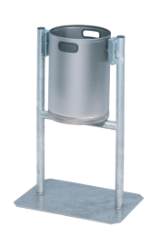 Abfallbehälter -Cubo Jorge- 30 Liter, aus Edelstahl, zum Einbetonieren oder Aufdübeln