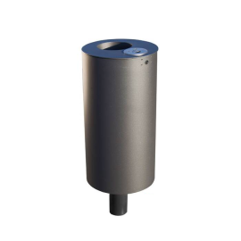 Abfallbehälter -Naxos- 50 oder 75 Liter aus Stahl, 3p-Technologie (Sollbruchstelle), inkl. Ascher