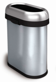Abfallbehälter -Open Top Oval- Simplehuman, 60 Liter aus Edelstahl