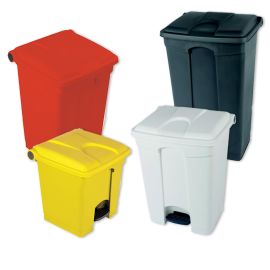 Abfallbehälter -Pro 9- 30-90 Liter aus Polypropylen, mit Pedal, versch. Farben