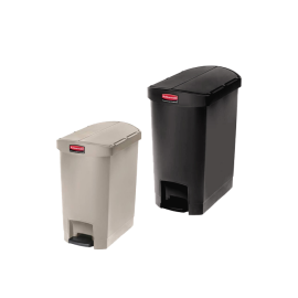 Abfallbehälter -Slim Jim Step-On- Rubbermaid, 30-68 Liter aus Kunststoff, Pedal an Schmalseite