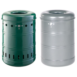Abfallbehälter -State Michigan-, 35 Liter, abnehmbar - vollwandig oder gelocht, mit Springdeckel