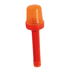 Aufsatz-Blinkleuchte für Faltleitkegel, orange, inkl. Batterien