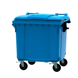 Großmülltonne -P-Bins 104- 1100 Liter aus Kunststoff, Behälter und Deckel in versch. Farben