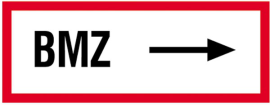 Hinweisschild, BMZ (rechtsweisend)