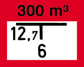 Hinweisschild auf eine Entnahmestelle eines Löschwasserbehälters, nach DIN 4066 (B2)