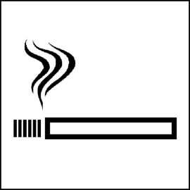 Hinweisschild zur Betriebskennzeichnung Rauchen gestattet