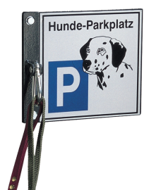 Hundeparkplatz / Hundehalter -Clim-, Stahl, wahlweise zum Einbetonieren, Aufdübeln oder Wandmontage
