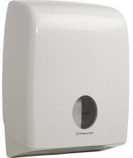 AQUARIUS Toilettenpapierspender 6990, 2fach, weiß, abschließbar, mit Sichtfenster, hygienisch