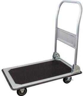 Transportwagen 47x82x74cm, zusammenklappbar, 150kg Tragfähigkeit, schwarz, 4 Räder, NEUTRALWARE