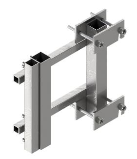 Leitplankenhalterung Typ 3 nach TL aus Stahl mit seitlichem Ausleger
