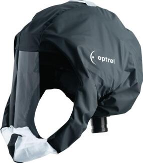 OPTREL Schutzhaube Softhood kurz, 280/210/270 mm, ultraleicht, TH3, Frischluftanschluss, schwarz