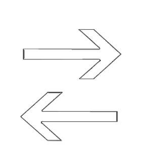 Pfeil für Verkehrszeichen StVO, Nr. 283-.../286-..., selbstklebende Folie, gestanzt
