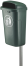 Anwendungsbeispiel: Abfallbehälter am Pfosten grün (Art. 18070 + 18009)