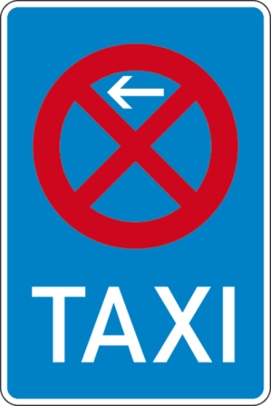 Verkehrszeichen 229-10 StVO, Taxenstand Anfang (Rechtsaufstellung)