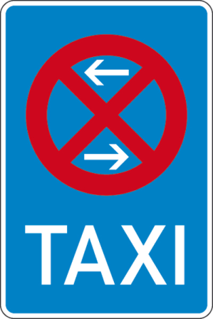 Verkehrszeichen 229-30 StVO, Taxenstand Mitte (Rechtsaufstellung)