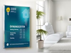 Anwendungsbeispiel: T&uuml;rschild -Smartquick-, zur Wandmontage