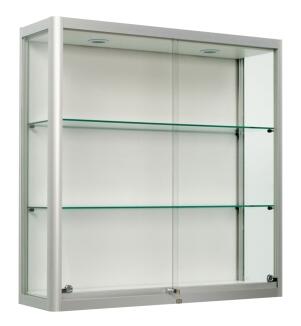Schiebetür-Vitrine 'FACTORY 600', zur Wandmontage, mit Beleuchtung, 1000x300x1000mm