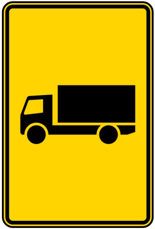Verkehrszeichen 442-50 StVO, Vorwegweiser für KFZ mit zulässigen Gesamtmasse über 3,5 t