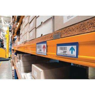 Etikettentaschen magnetisch DURABLE, blau, 50 Stk, verschiedene Formate: 100x38mm, 150x67mm, A5, A4,