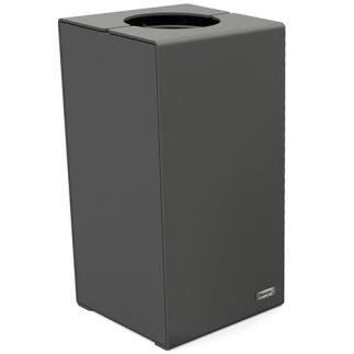 Abfallbehälter 'Kube' 100 Liter, aus Stahl, wahlweise mit Dach